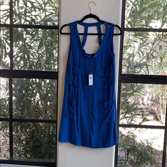 BCBG NWT blue pocket dress - Picture 1 of 5
